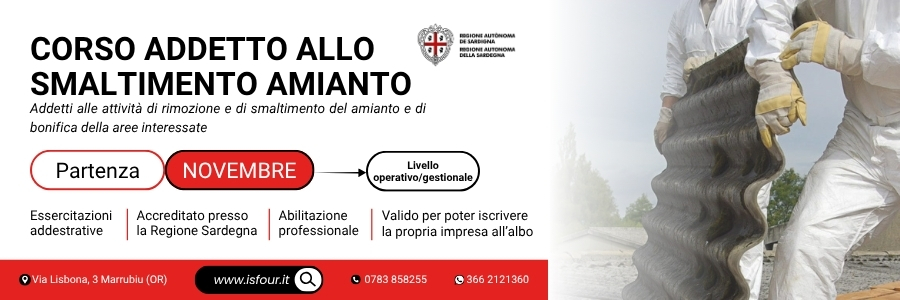 Corso amianto in partenza novembre 2025